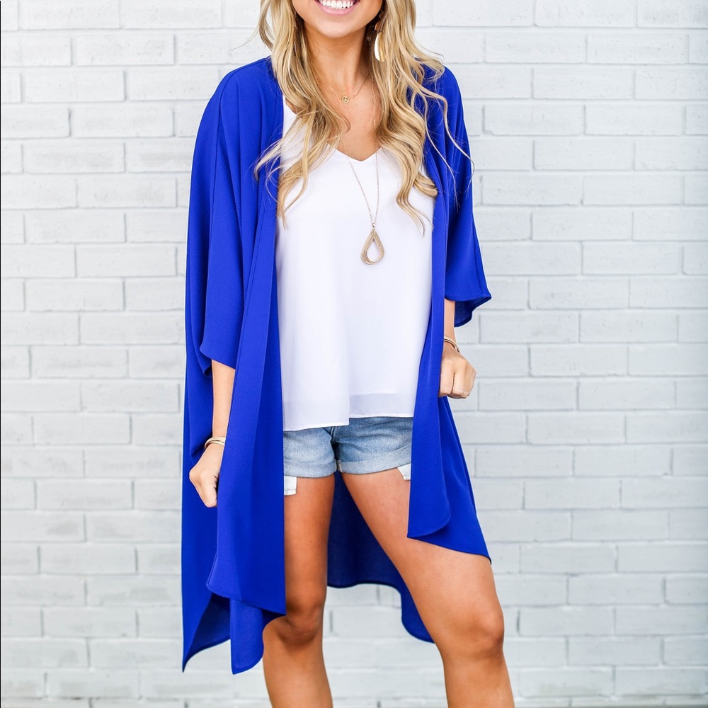 Royal blue Aspen Kimono by Peace Love Cake